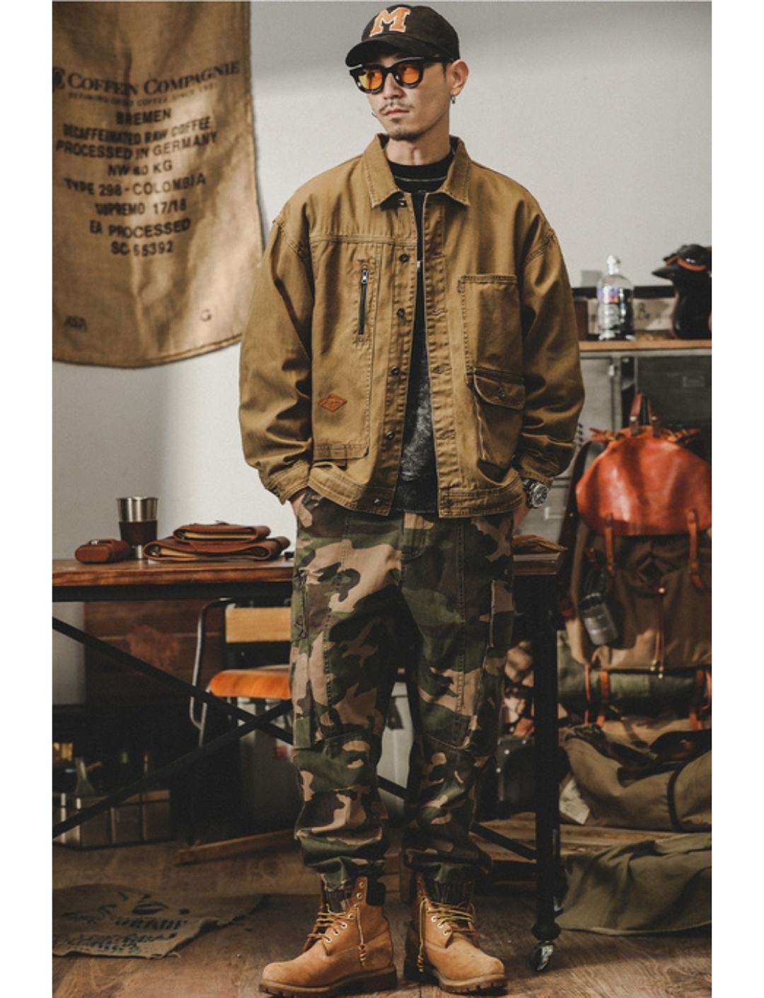 工裝著衣WorkerWear23年款/美式工装復古重磅魚骨紋獵裝夾克(2色)