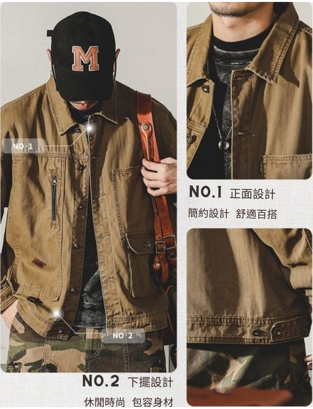 工裝著衣WorkerWear23年款/美式工装復古重磅魚骨紋獵裝夾克(2色)