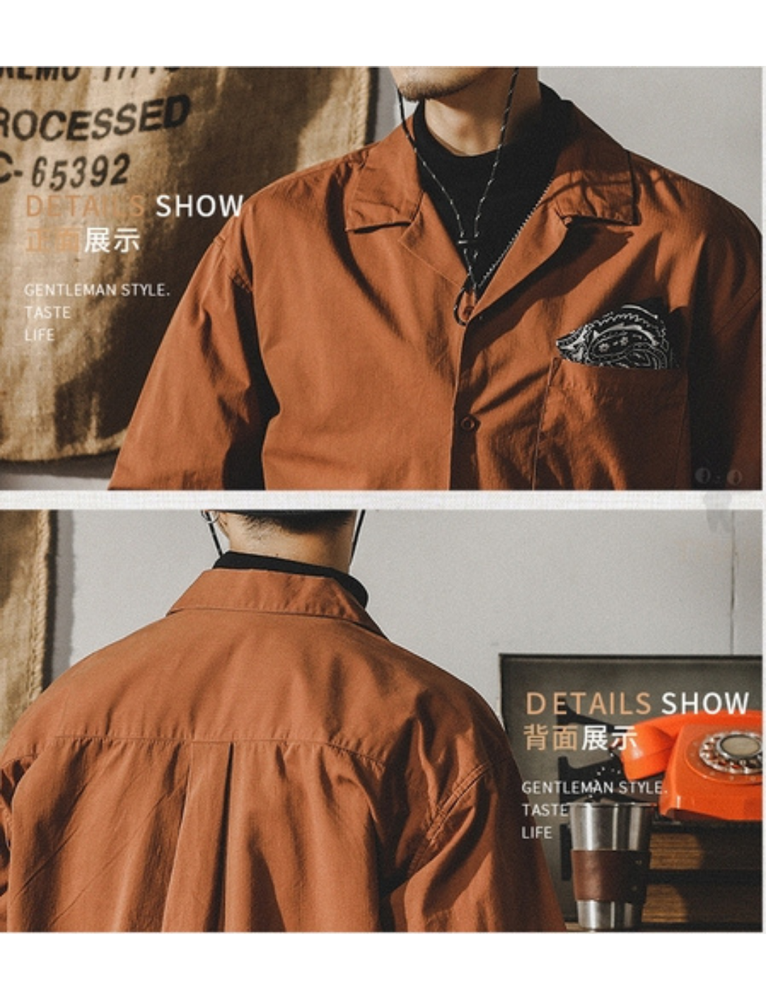 工裝著衣WorkerWear23年款/美式經典古巴領復古寬鬆工裝襯衫(4色)