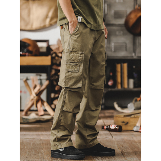 工裝著衣WorkerWear24年款/美式重磅復古直筒機能傘兵戶外獵裝戰術褲(3色)