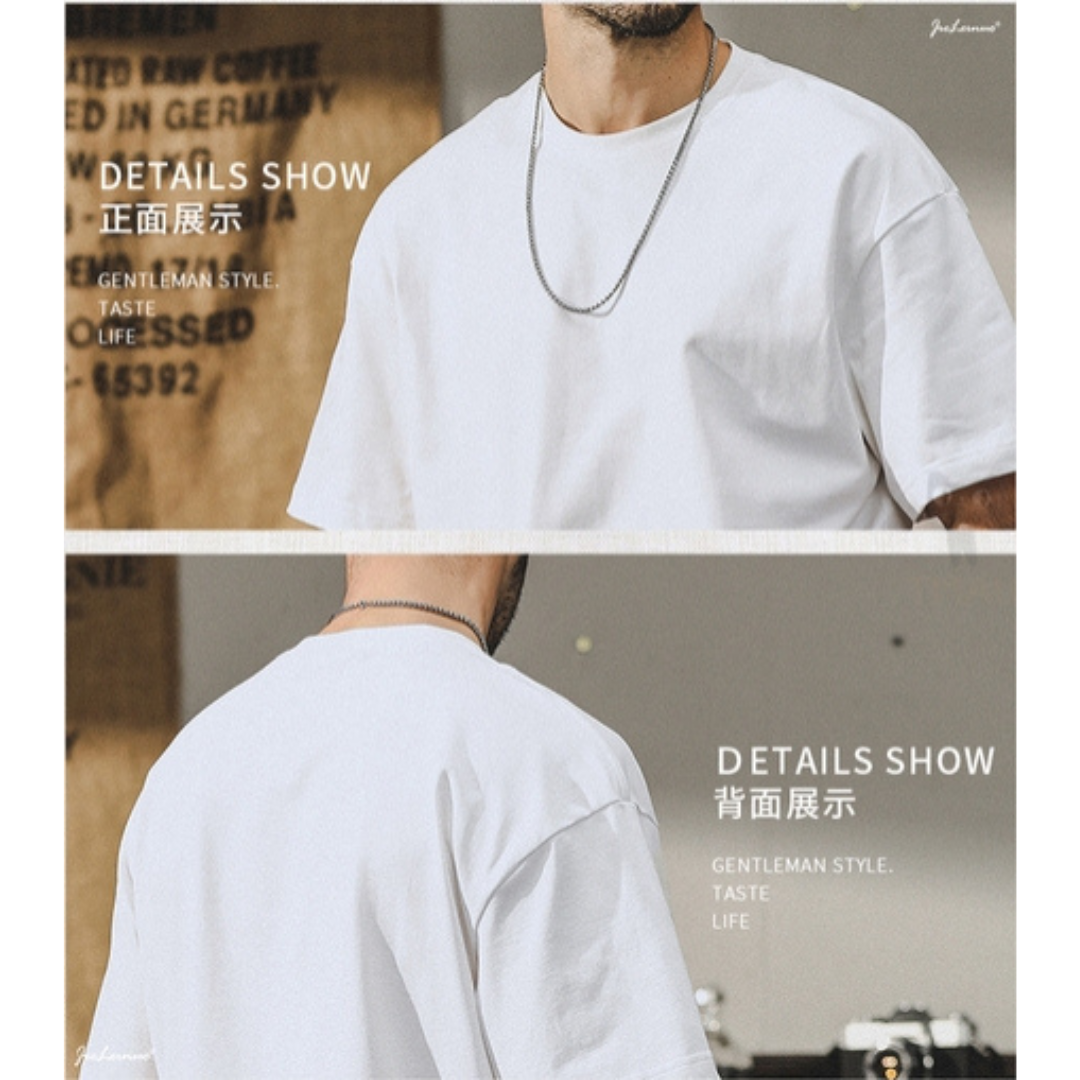 工裝著衣WorkerWear24年款/32支雙紗爽滑棉250g重磅基礎純色圓領T-Shirt(5色)