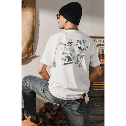 工裝著衣WorkerWear24年款/260g重磅手繪戶外徒步T-Shirt