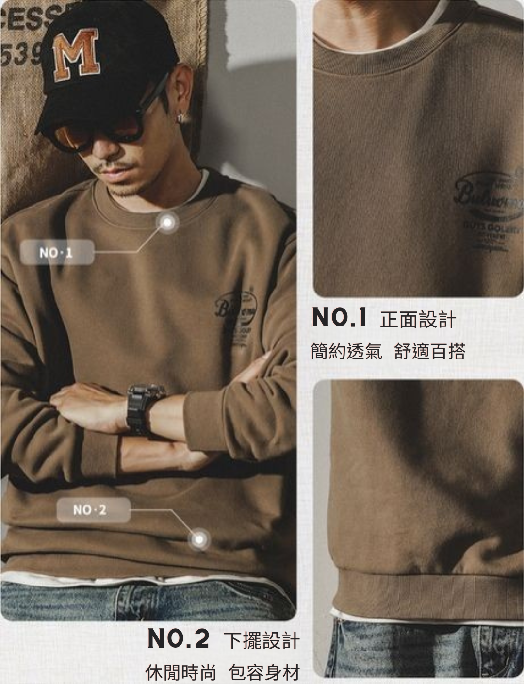 工裝著衣WorkerWear23年款/美式復古300g重磅長袖T-Shirt(2色)