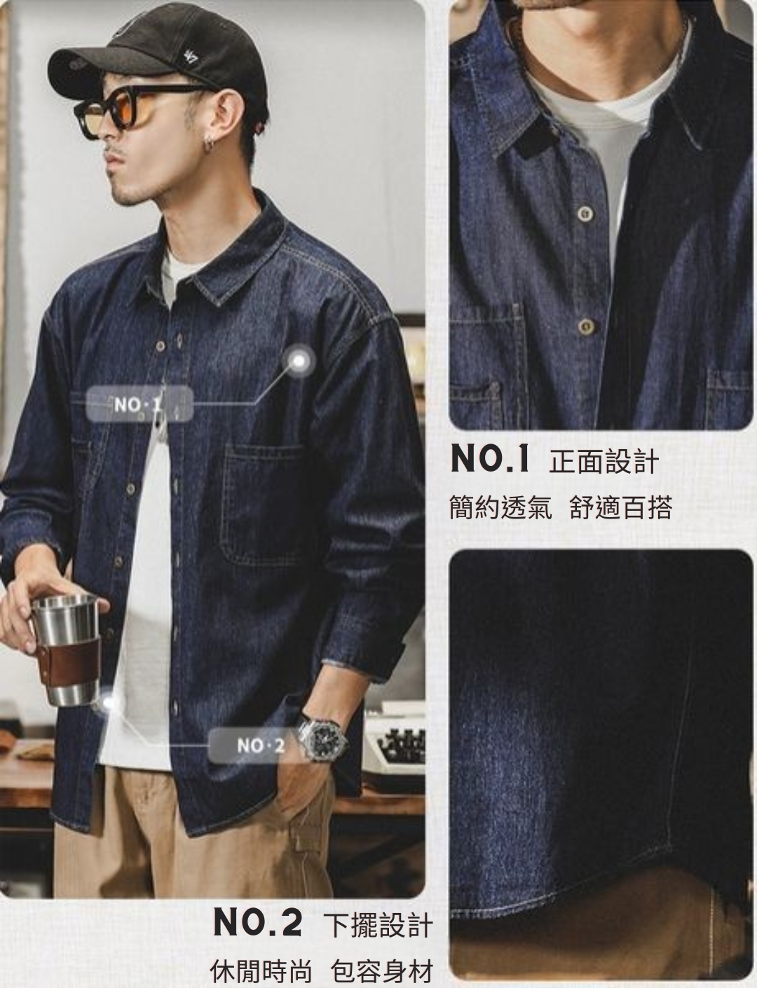 工裝著衣WorkerWear23年款/美式工裝牛仔襯衫外套(2色)