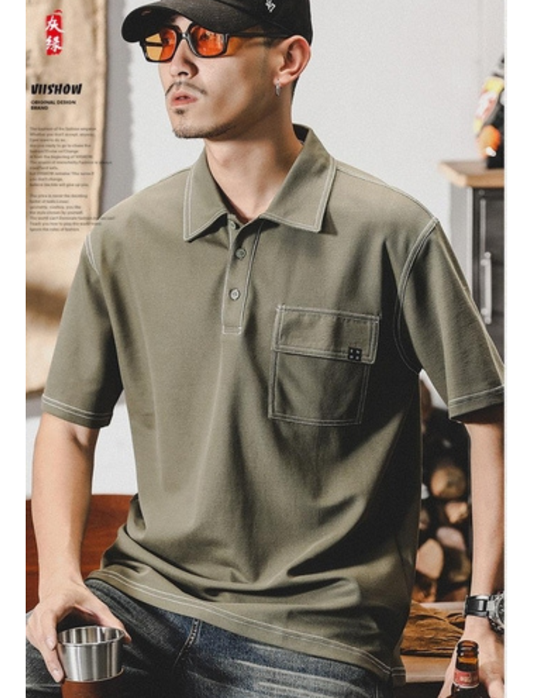 工裝著衣WorkerWear23年款/復古工装衫領polo衫(2色)