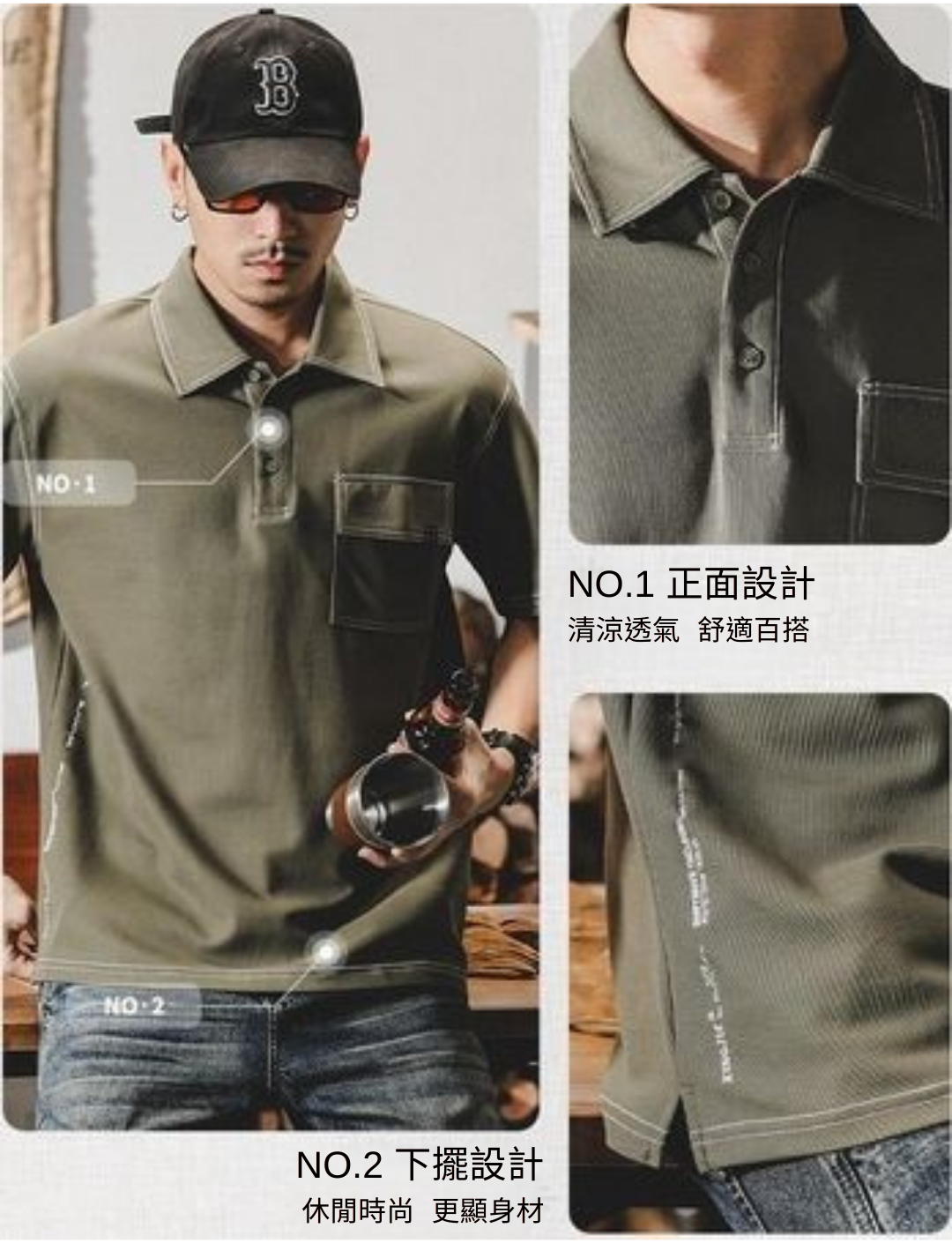 工裝著衣WorkerWear23年款/復古工装衫領polo衫(2色)