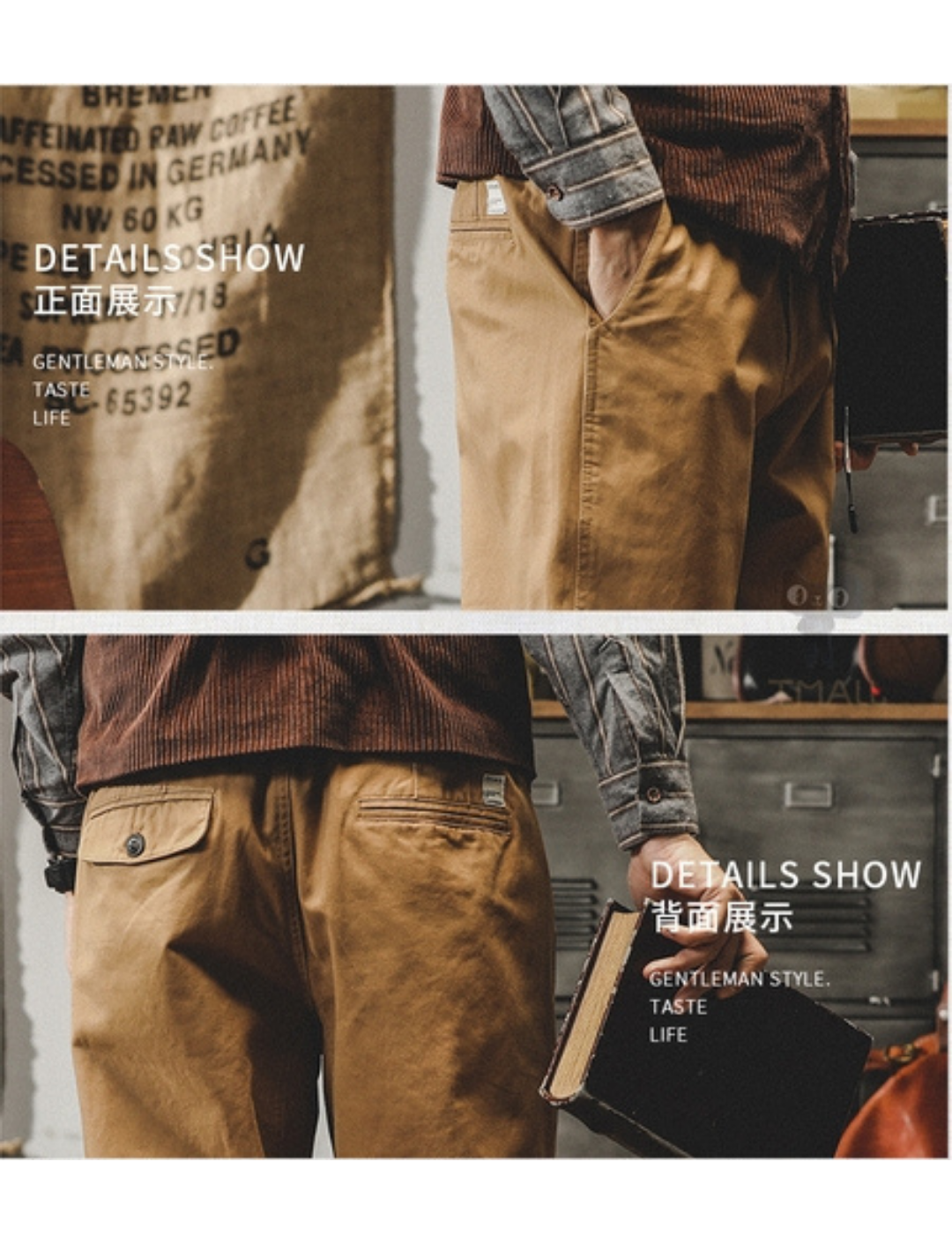 工裝著衣WorkerWear23年款/復古經典簡約直筒工裝褲(3色)