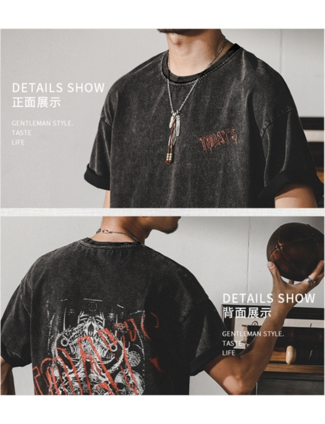 工裝著衣WorkerWear23年款/美式重磅復古塗鴉酵磨水洗T-Shirt