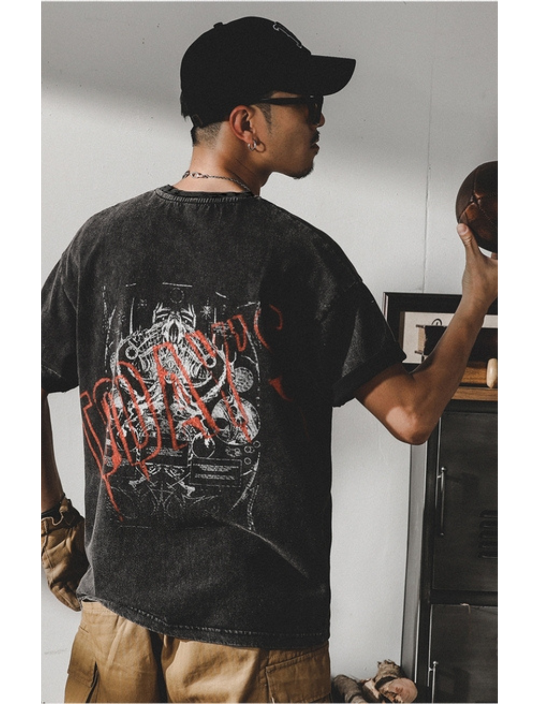 工裝著衣WorkerWear23年款/美式重磅復古塗鴉酵磨水洗T-Shirt