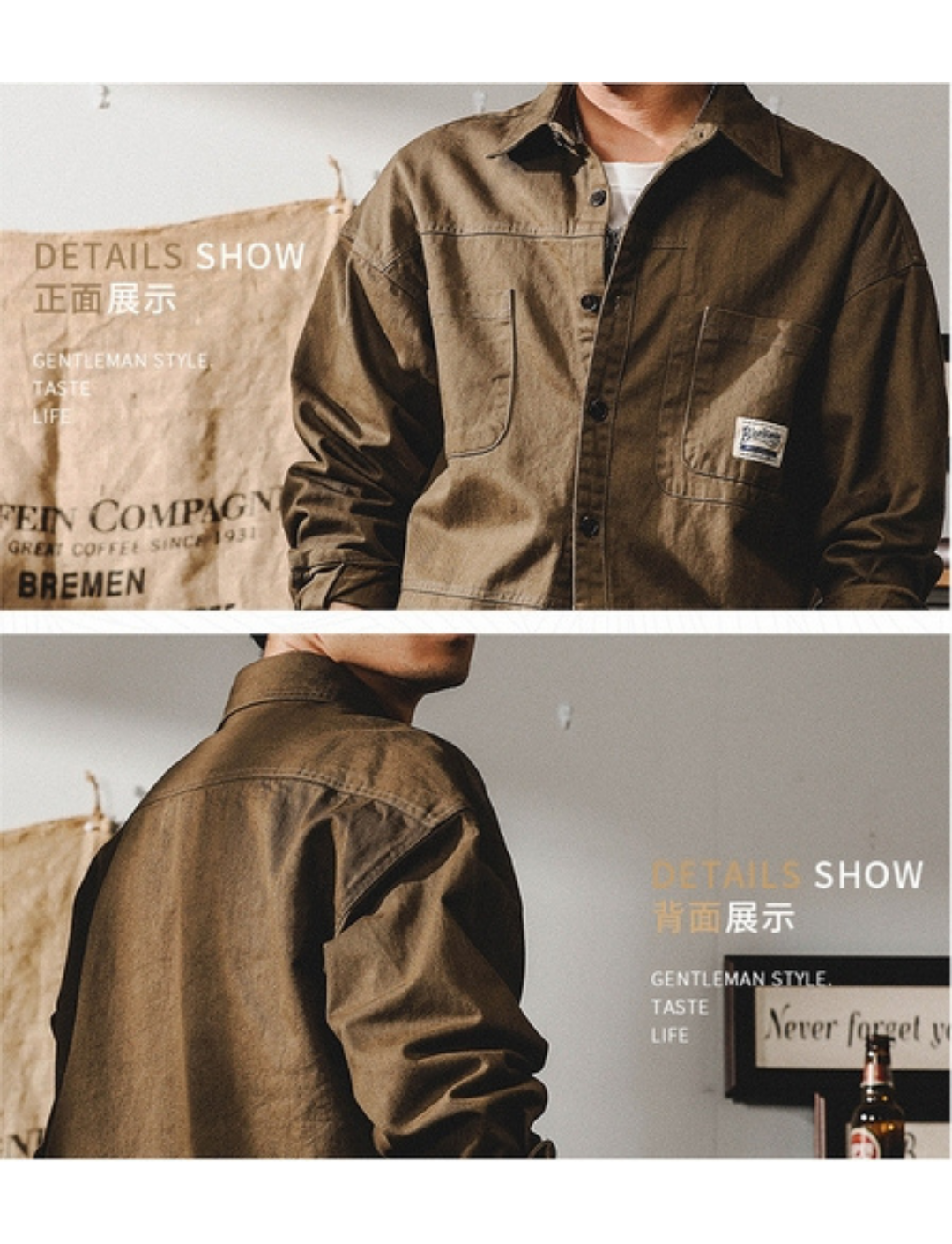 工裝著衣WorkerWear23年款/美式復古春秋季工裝襯衫(4色)