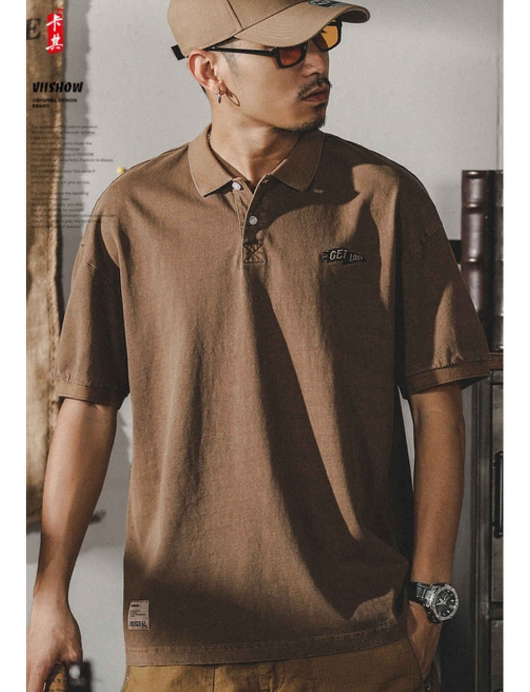 工裝著衣WorkerWear23年款/夏季新款復古寬鬆Polo衫(2色)