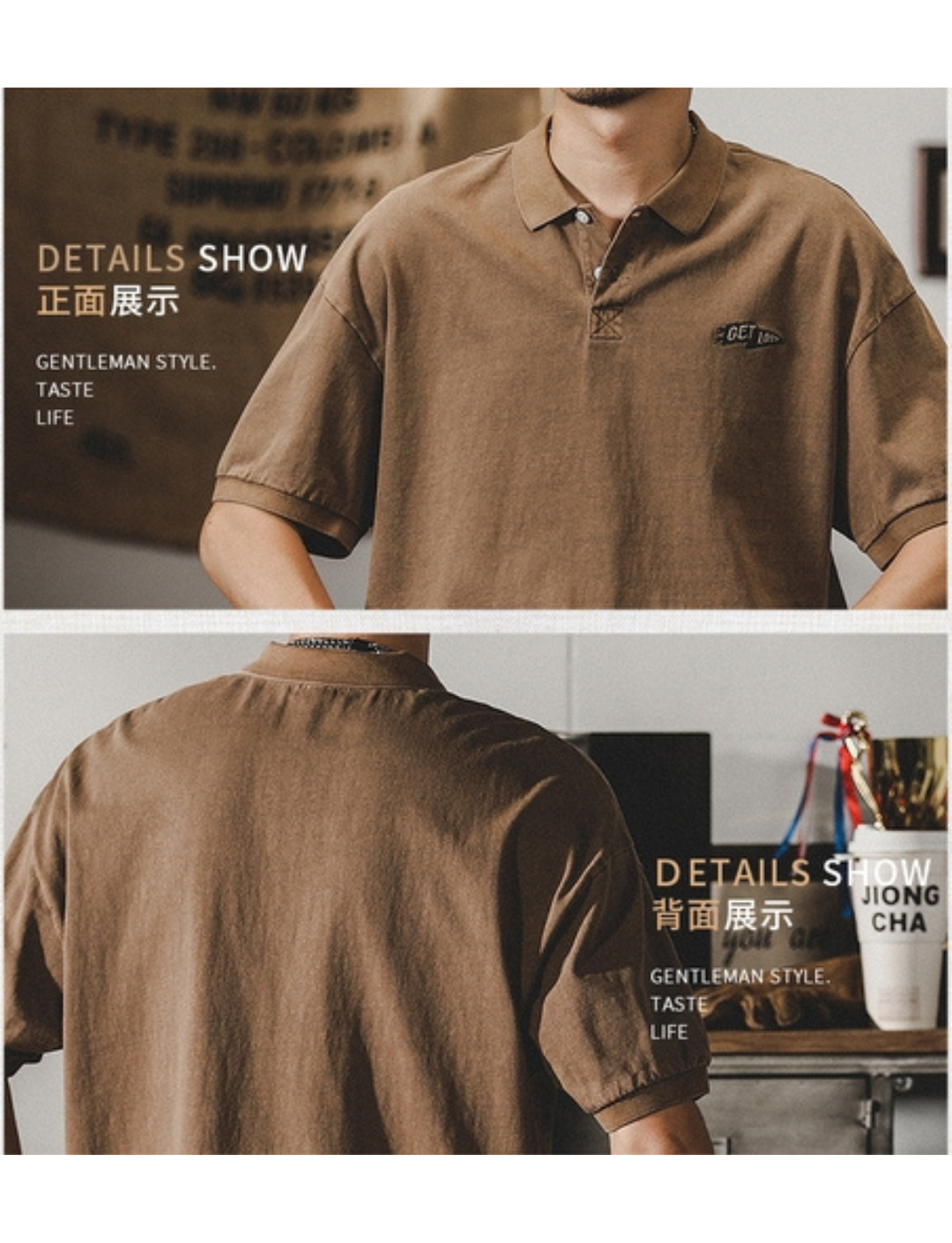 工裝著衣WorkerWear23年款/夏季新款復古寬鬆Polo衫(2色)