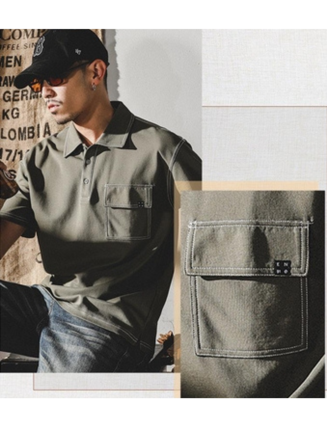 工裝著衣WorkerWear23年款/復古工装衫領polo衫(2色)