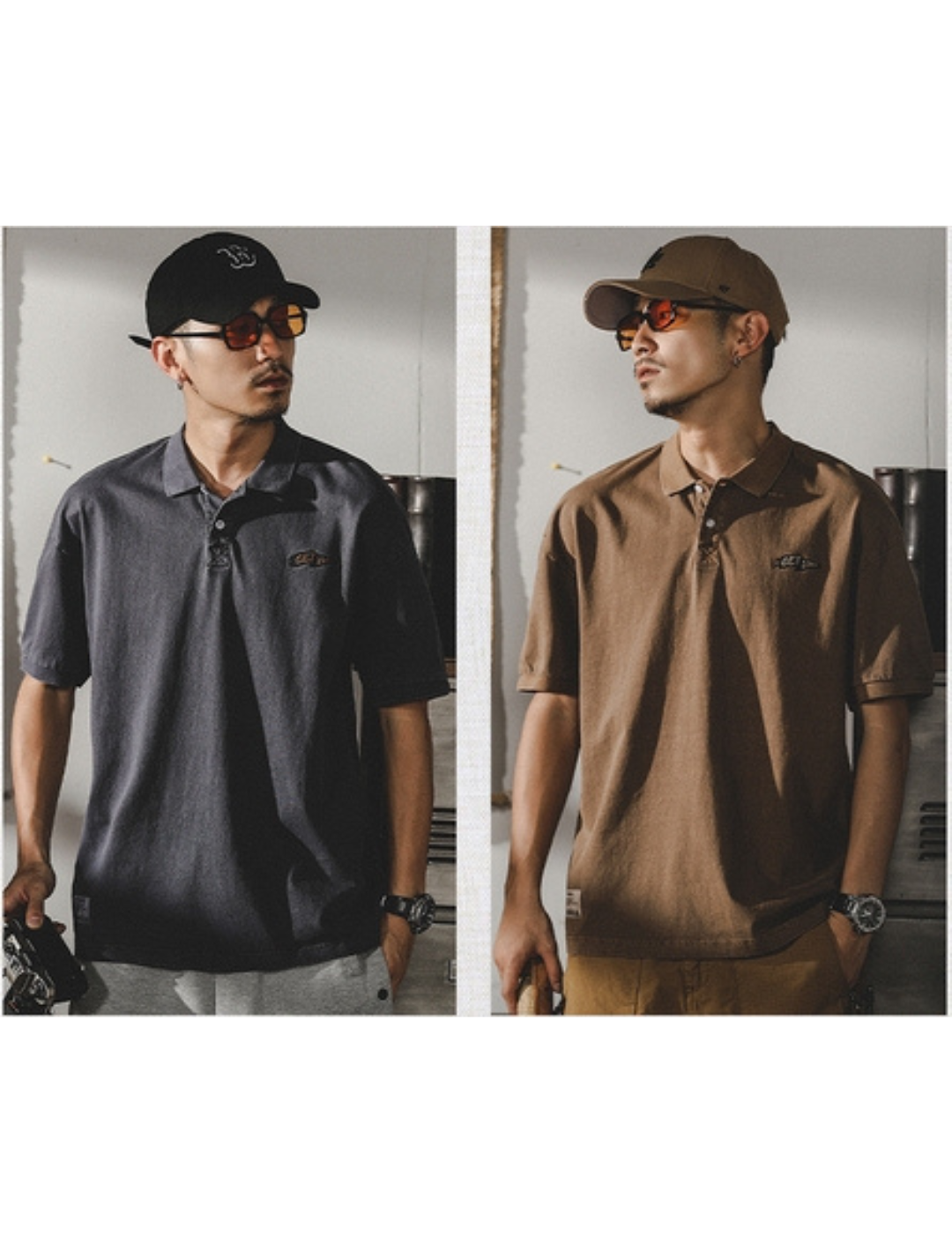 工裝著衣WorkerWear23年款/夏季新款復古寬鬆Polo衫(2色)