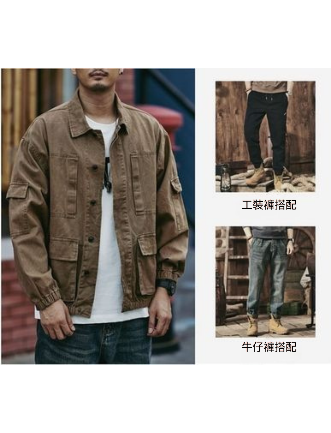 工裝著衣WorkerWear23年款/春秋新款美式復古工裝牛仔外套(2色)