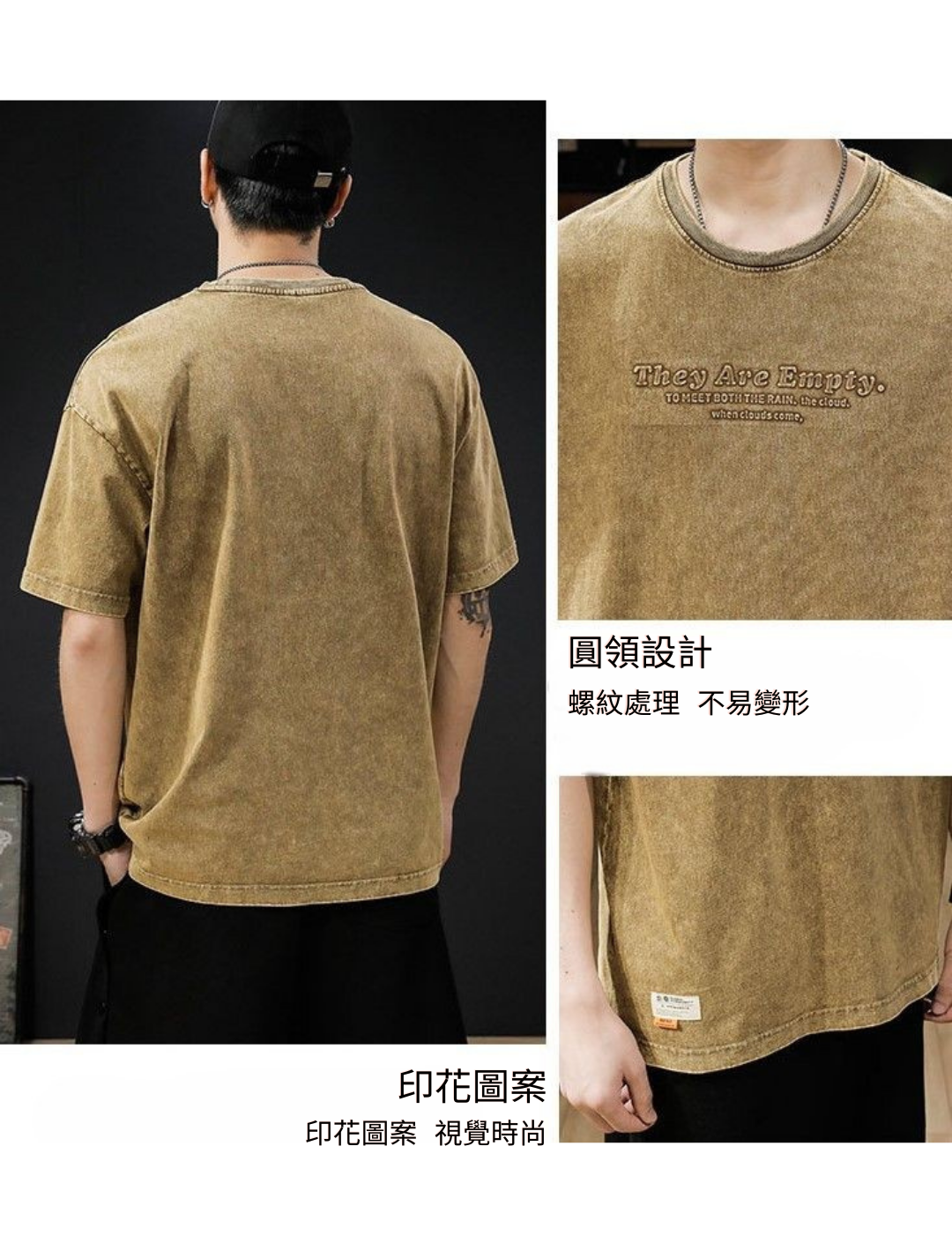 工裝著衣WorkerWear23年款/230克重磅純棉重工炒砂美式復古短袖T-Shirt(2色)