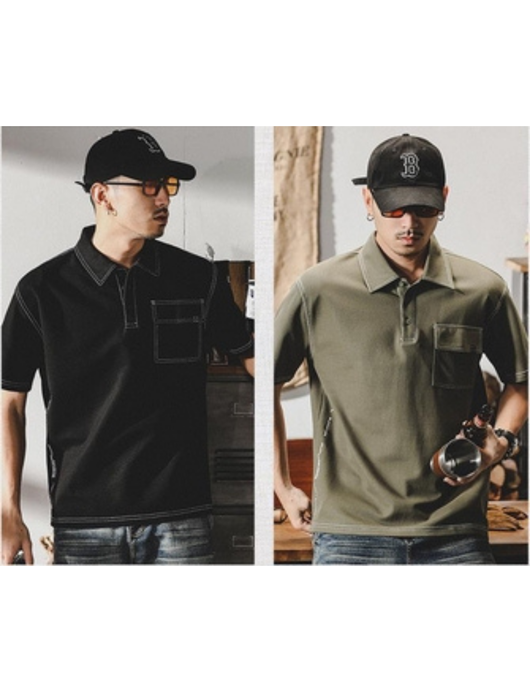 工裝著衣WorkerWear23年款/復古工装衫領polo衫(2色)