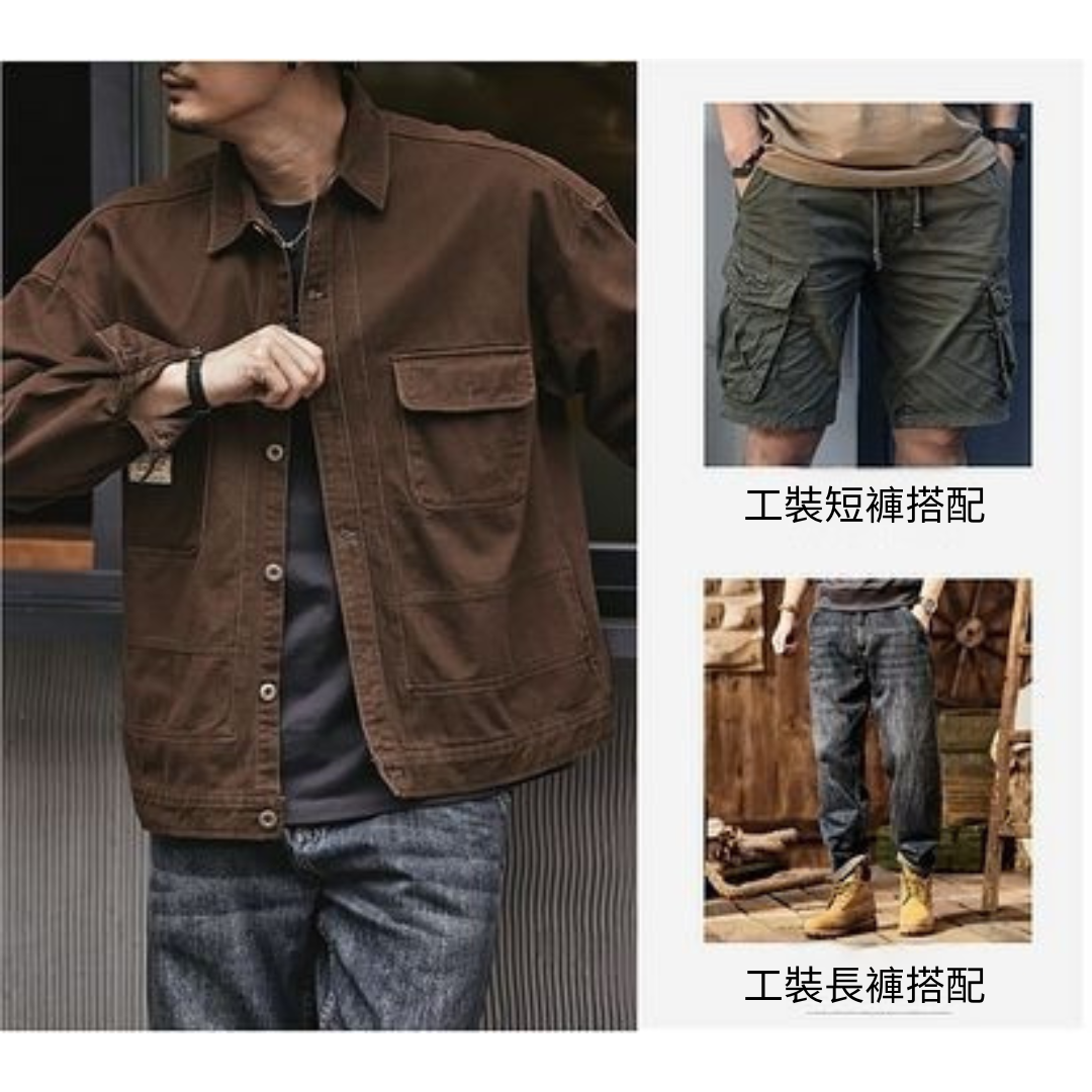 工裝著衣WorkerWear23年款/美式重磅復古工装牛仔襯衫夾克(4色)