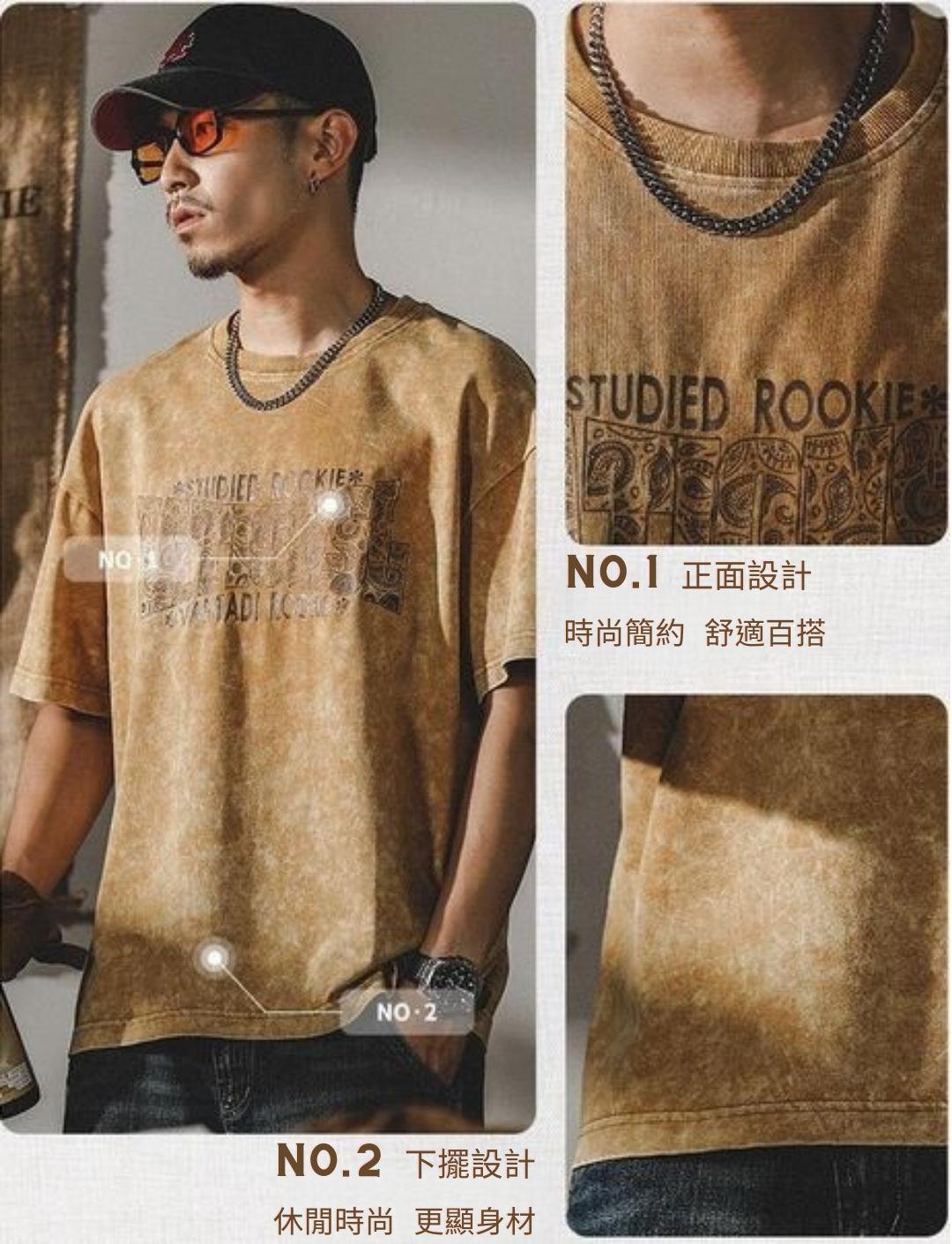 工裝著衣WorkerWear23年款/美式復古250g重磅做舊重水洗T-Shirt(2色)